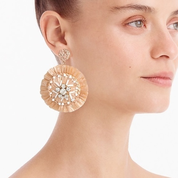 NWT J. Crew Raffia Sparkle Earring - Picture 3 of 4
